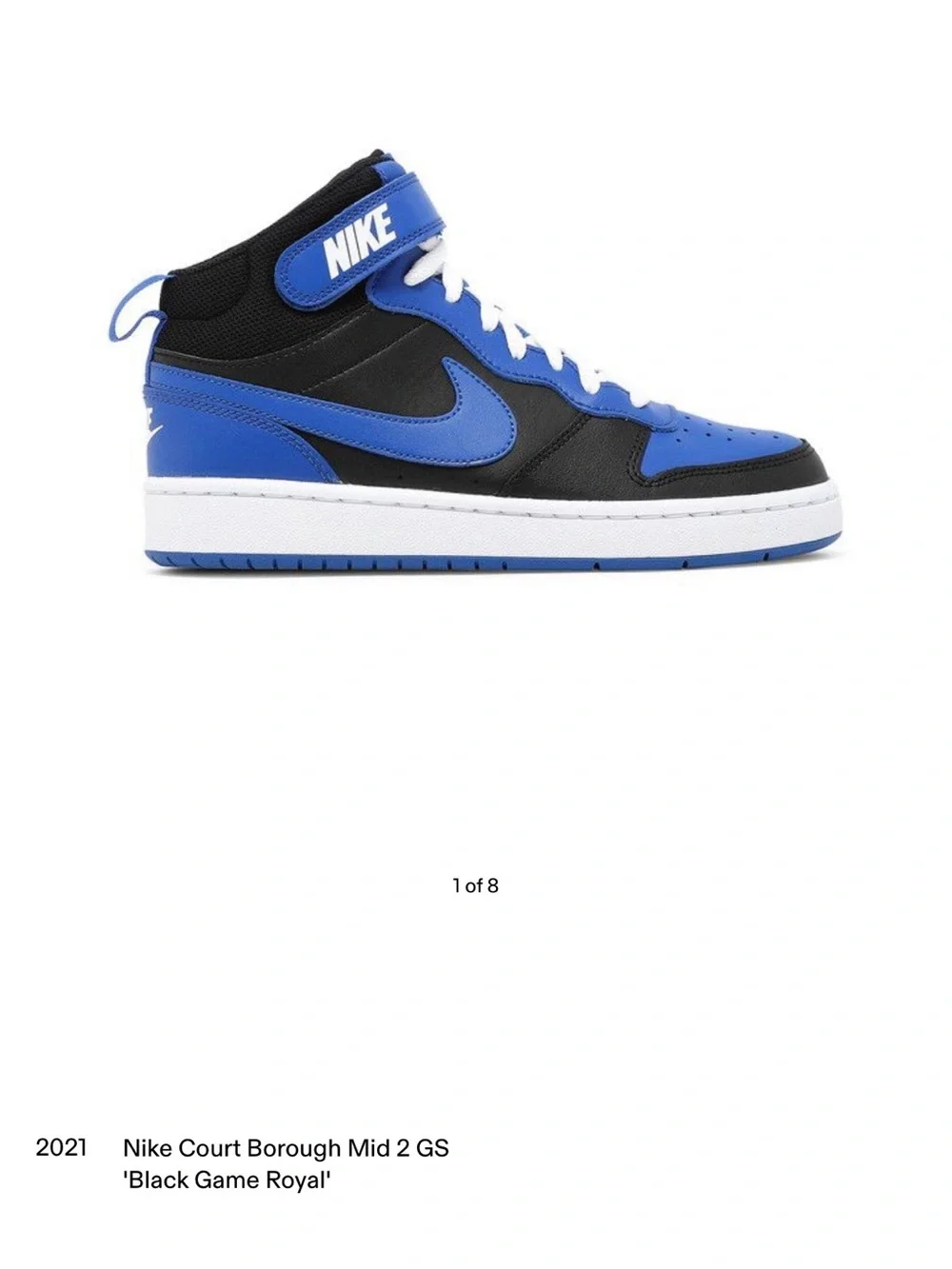 Nike Kids Mid-Top Sneakers in Black and Blue